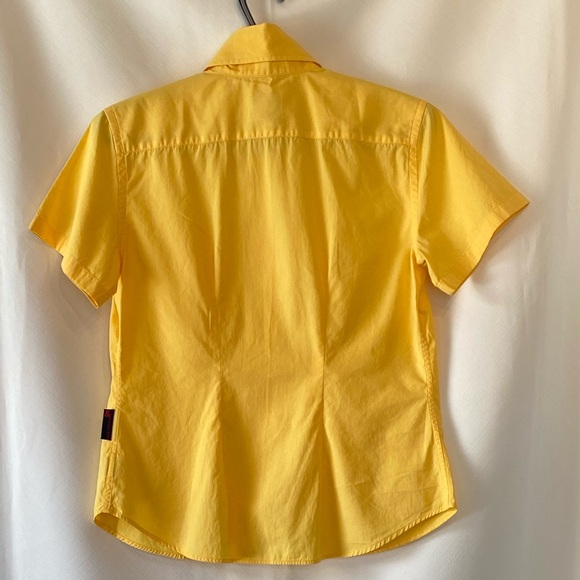 Dolce & Gabbana Sunny Yellow 100% Cotton Short Sleeve Button Up Oxford Shirt SM - Picture 3 of 16